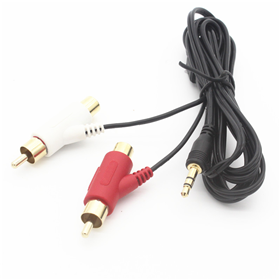 3.5立體公頭對槍型RCA公母插頭線，耳機線，音視頻線