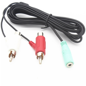 3.5母座對槍型RCA公母轉(zhuǎn)接線，耳機線，音視頻線